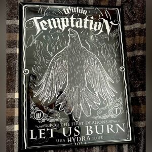 🐦‍⬛🎵 Within Temptation Signed Tour Poster